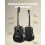 Donner EC983 Black 3/4 Akustik Gitar Seti