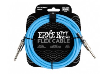 Ernie Ball P06412 Flex Instrument Cable Blue - 3 metre -  Enstrüman Kablosu