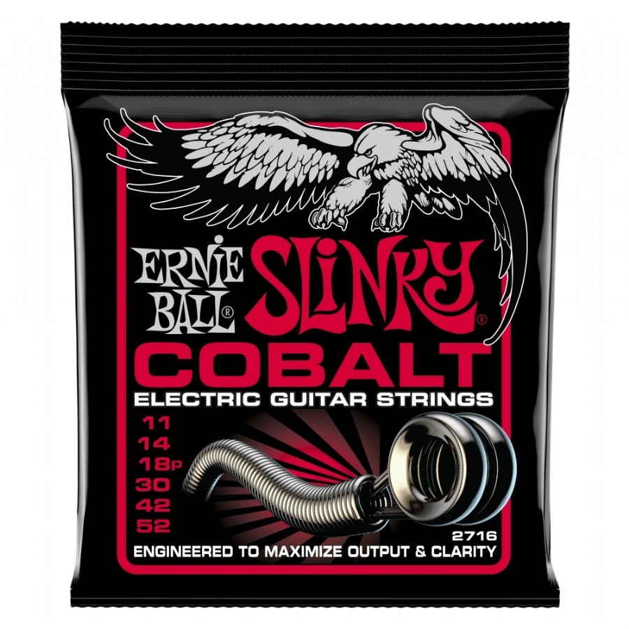 Ernie Ball 2716 Burly Slinky Cobalt Electric Guitar Strings Takım Tel Elektro Gitar Teli 011-52