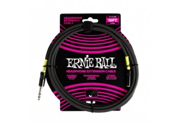 Ernie Ball Headphone Extension Cable 1/4 to 3.5mm 10ft - Black - Kulaklık Uzatma Kablosu (3 metre)