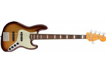 Fender American Ultra Jazz Bass V Mocha Burst - Rosewood - 5 Telli Bas Gitar