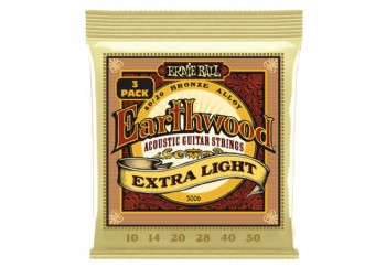 Ernie Ball P03006 Earthwood 80/20 Bronze - Akustik Gitar Teli 010-050 (3 Set)