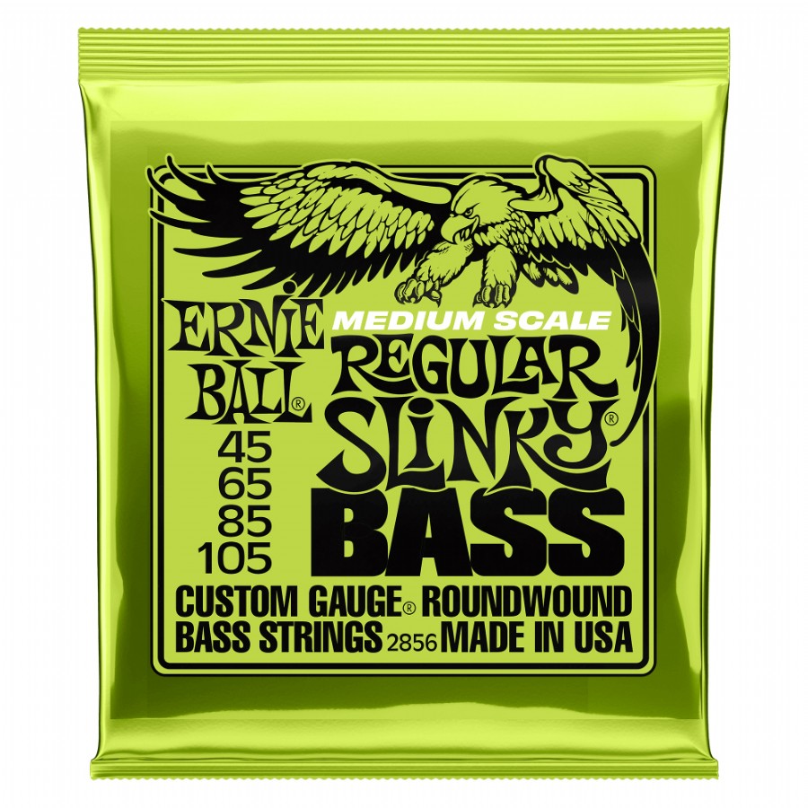 Ernie Ball Regular Slinky 45-105 Nickel Wound Medium Scale Bas Teli