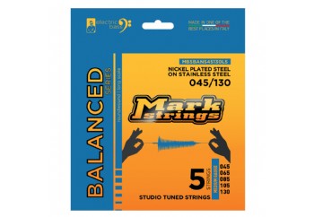 Mark Strings Balanced Studio Tuned NPS on Stainless Steel 45-130 Takım Tel -  5 Telli Bas Gitar Teli