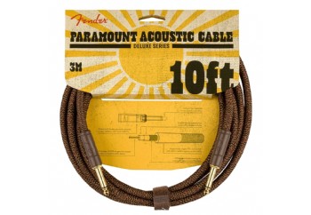 Fender Paramount Acoustic Instrument Cable Brown - Enstrüman Kablosu (3 metre)