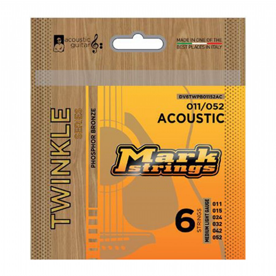 Mark Strings Twinkle DV6TWPB01152AC Takım Tel Akustik Gitar Teli 011-052