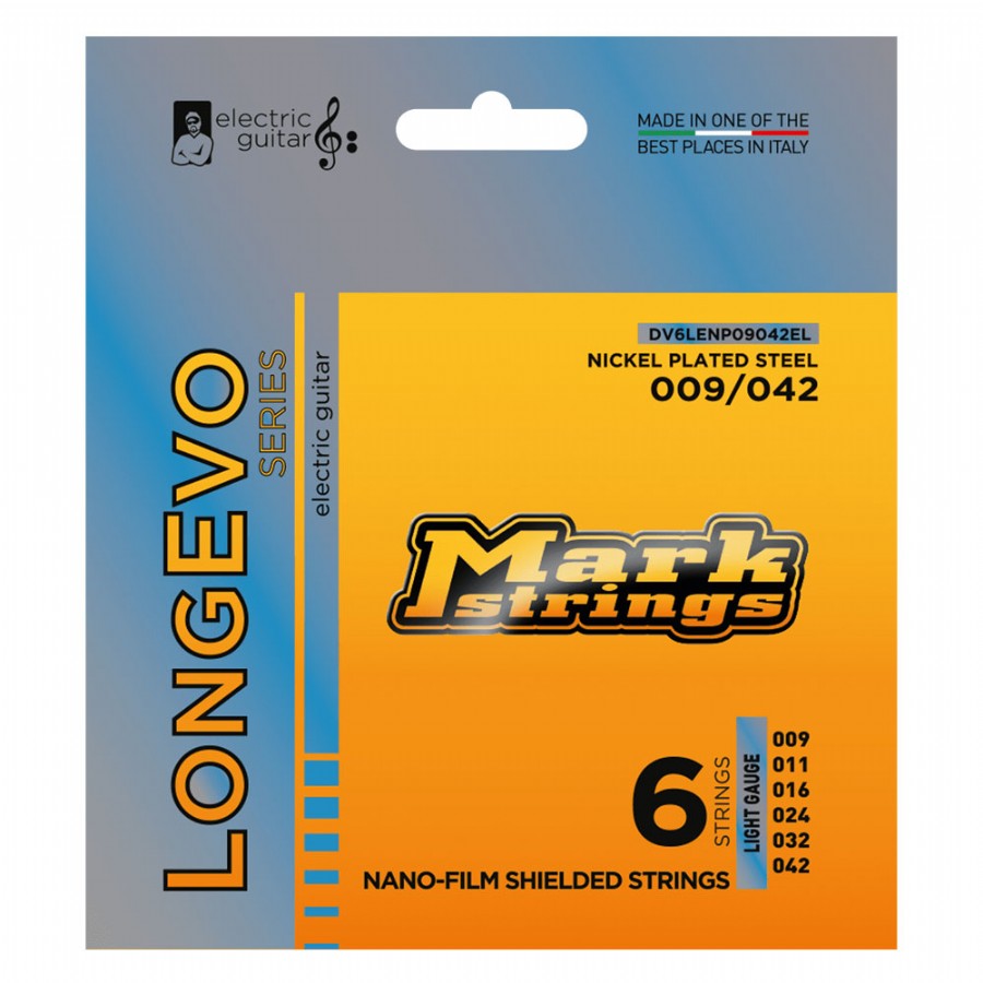 Mark Strings Longevo Nickel Plated Steel Nanofilm Shielded 09-42 Takım Tel Elektro Gitar Teli 09-42