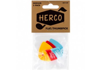 Jim Dunlop HE112P Flat Thumbpicks, Medium, 3/Player's Pack - Parmak Penası - 3lü Set