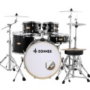 Donner DDS-520 Full Size Acoustic Drum Kit 5-Piece Siyah