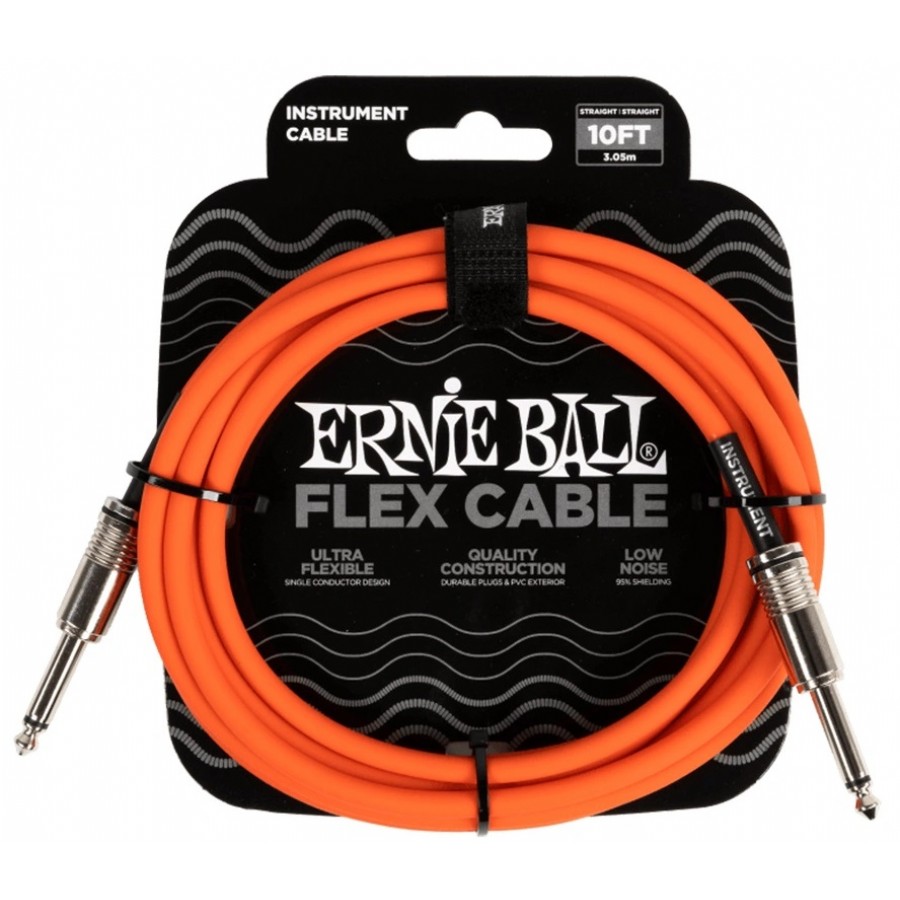 Ernie Ball P06416 Flex Enstrüman Kablosu 3 metre - Turuncu