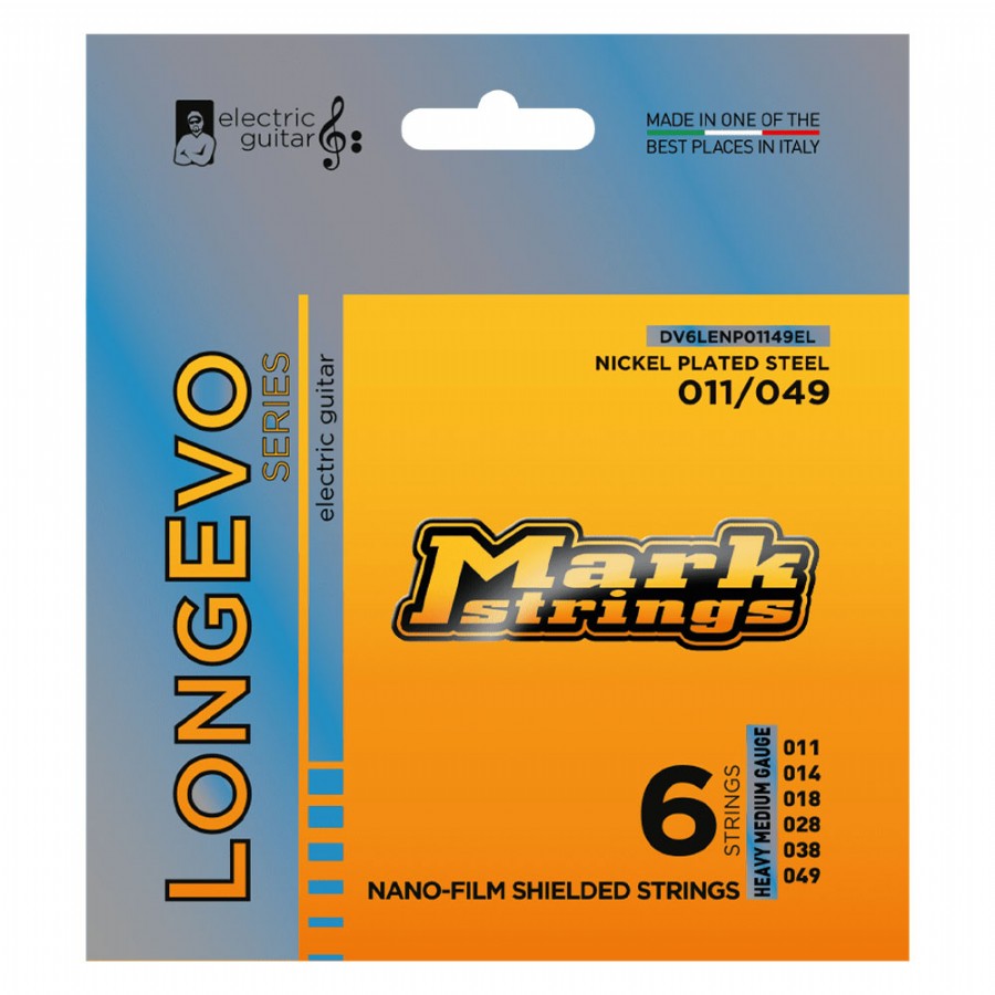 Mark Strings Longevo Nickel Plated Steel Nanofilm Shielded 11-49 Takım Tel Elektro Gitar Teli 011-49