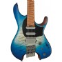 Ibanez QX54QM Quest Series Headless Guitar BSM - Blue Sphere Burst Matte Elektro Gitar