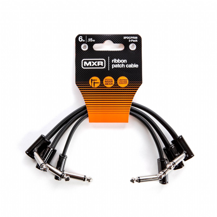 MXR 3PDCPR06 6 Inch Ribbon Patch Cable - 3 Pack Pedal Ara Kablosu (3'lü Set)
