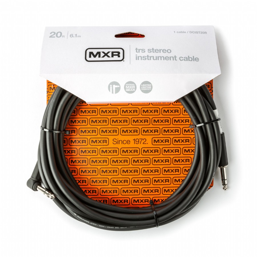 MXR DCIST20R 20 FT TRS STEREO CABLE - RIGHT / STRAIGHT Enstrüman Kablosu (6 Metre)