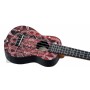 Ortega K2SS-RKC Keiki Super Scale Soprano Ukulele Seti Red Kaleidoscope Soprano Ukulele