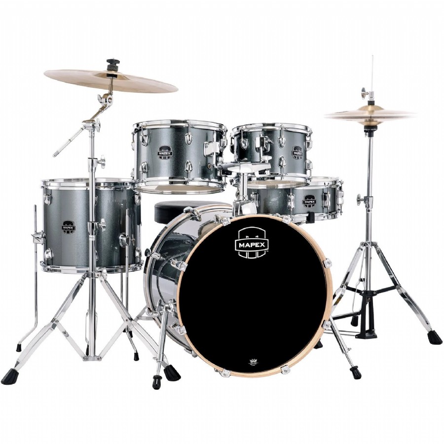 Mapex VE5044FTC Venus 5-piece Fusion Complete Drum Set Blue Metallic Akustik Davul