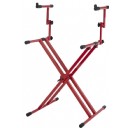 Gator GFW-KEY-5100X 2 Tier X Style Keyboard Stand Red