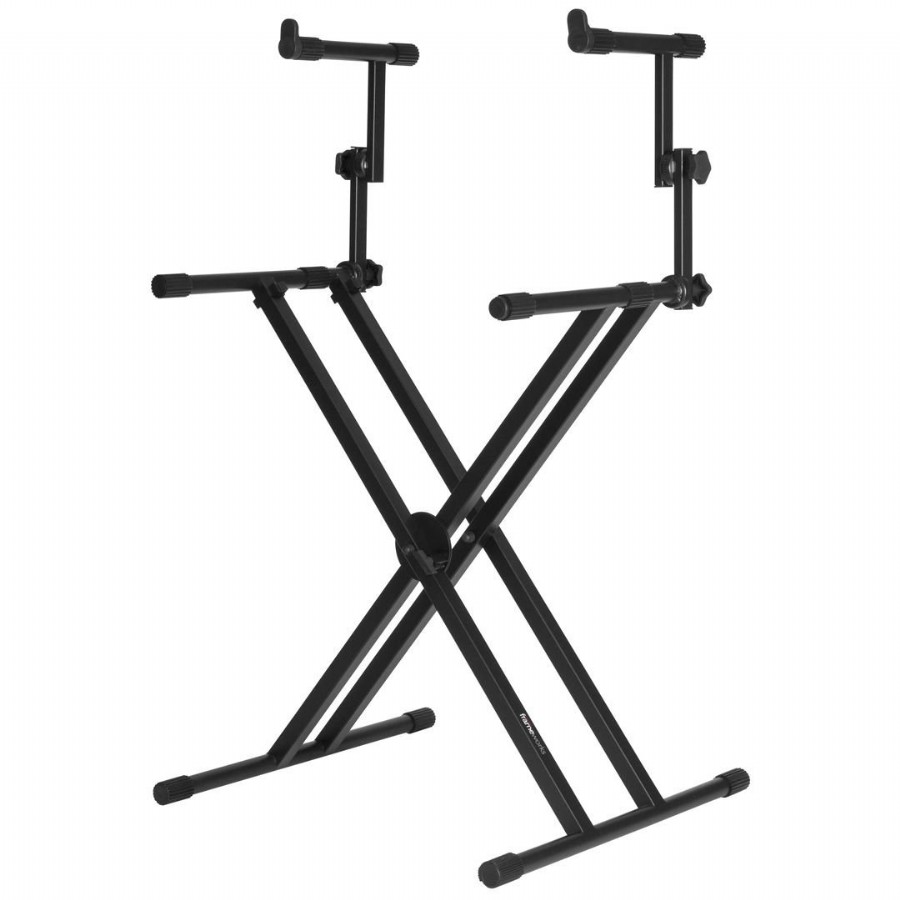 Gator GFW-KEY-5100X 2 Tier X Style Keyboard Stand black Çift Katlı Klavye Standı