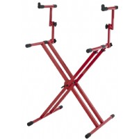Gator GFW-KEY-5100X 2 Tier X Style Keyboard Stand Red