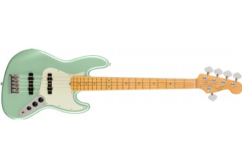 Fender American Professional II Jazz Bass V Mystic Surf Green - Maple - 5 Telli Bas Gitar