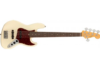 Fender American Professional II Jazz Bass V Olympic White - Rosewood - 5 Telli Bas Gitar