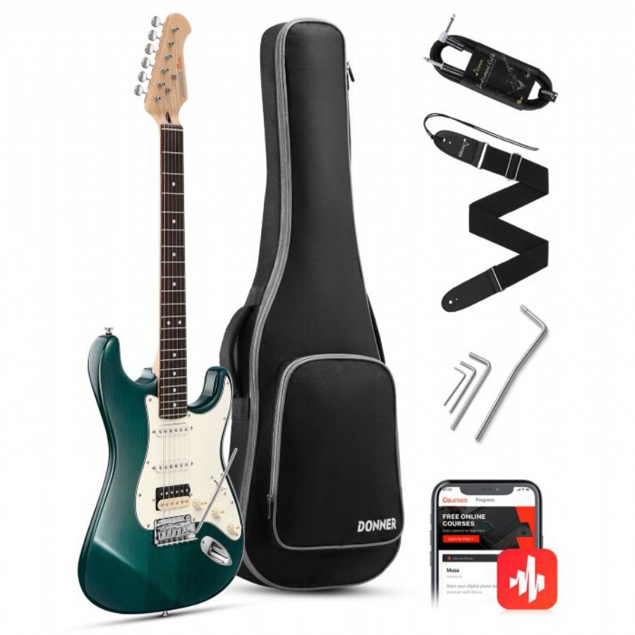 Donner Seeker Series DST-400 Yeşil Elektro Gitar Seti