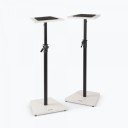 On Stage SMS7500B Wood Studio Monitor Stands (Black, Pair) White