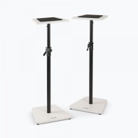 On Stage SMS7500B Wood Studio Monitor Stands (Black, Pair) White