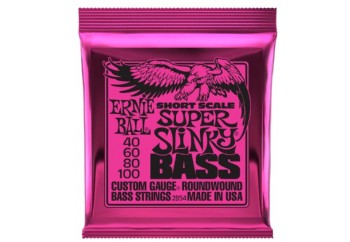 Ernie Ball P02854 Super Slinky Short Scale Nickel Wound Bass Strings Takım Tel - Bas Gitar Teli 40-100