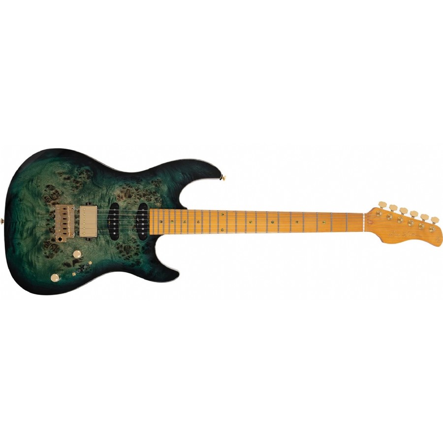 Sire Larry Carlton S10 HSS Transparent Green Elektro Gitar