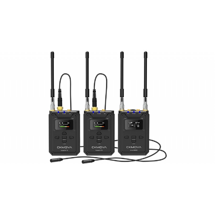 CKMOVA Vocal M V2 Professional UHF Dual-Channel Wireless Mic Telsiz Mikrofon Sistemi (Wireless-Kablosuz)