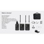 CKMOVA Vocal M V4 Professional UHF Dual-Channel Wireless Mic Telsiz Mikrofon Sistemi (Wireless-Kablosuz)