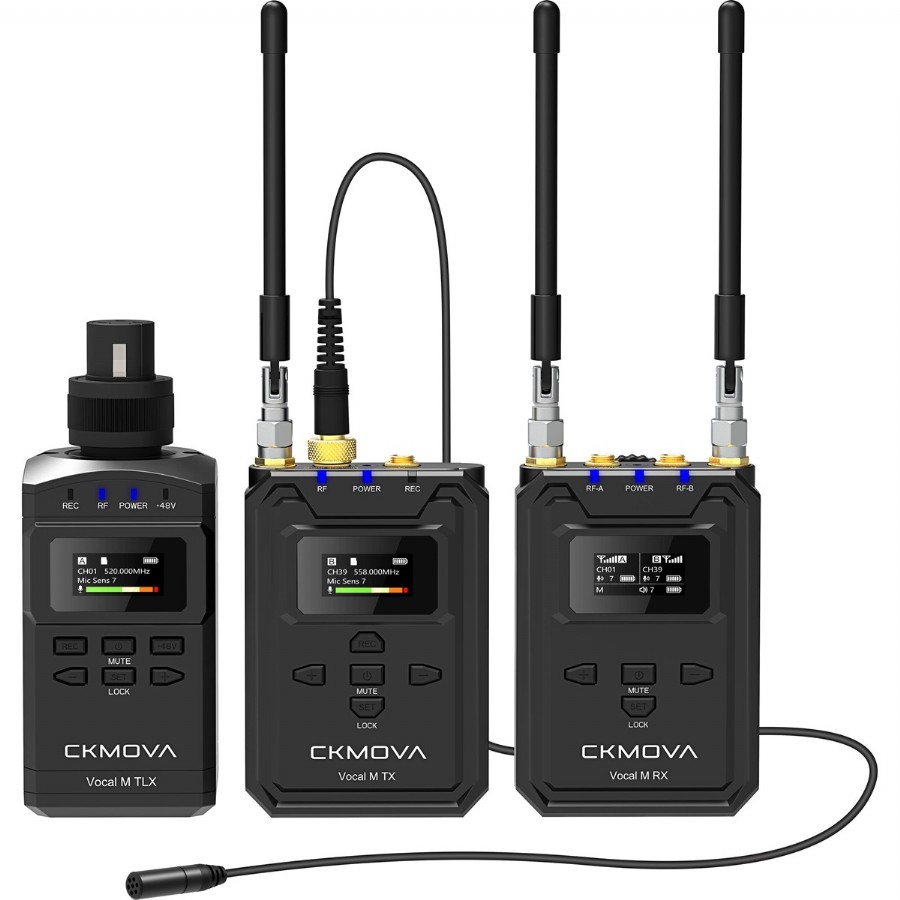 CKMOVA Vocal M V4 Professional UHF Dual-Channel Wireless Mic Telsiz Mikrofon Sistemi (Wireless-Kablosuz)