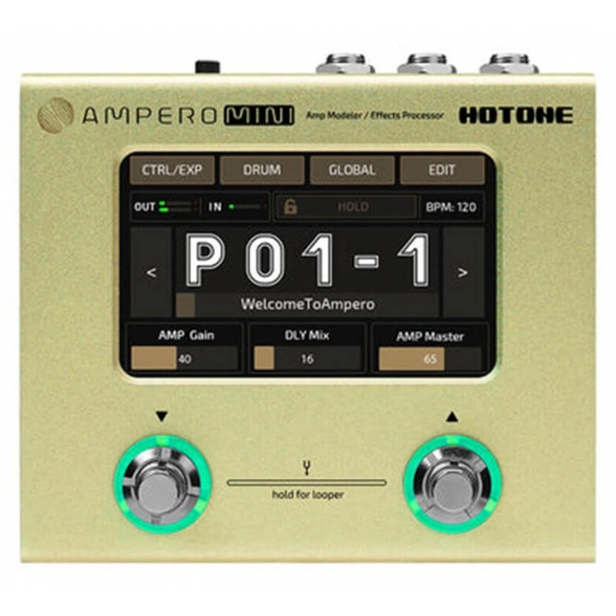 Hotone MP-50 MT Ampero Mini Vanilla Amp Modeler Effects Processor 9V Adaptör Dahil