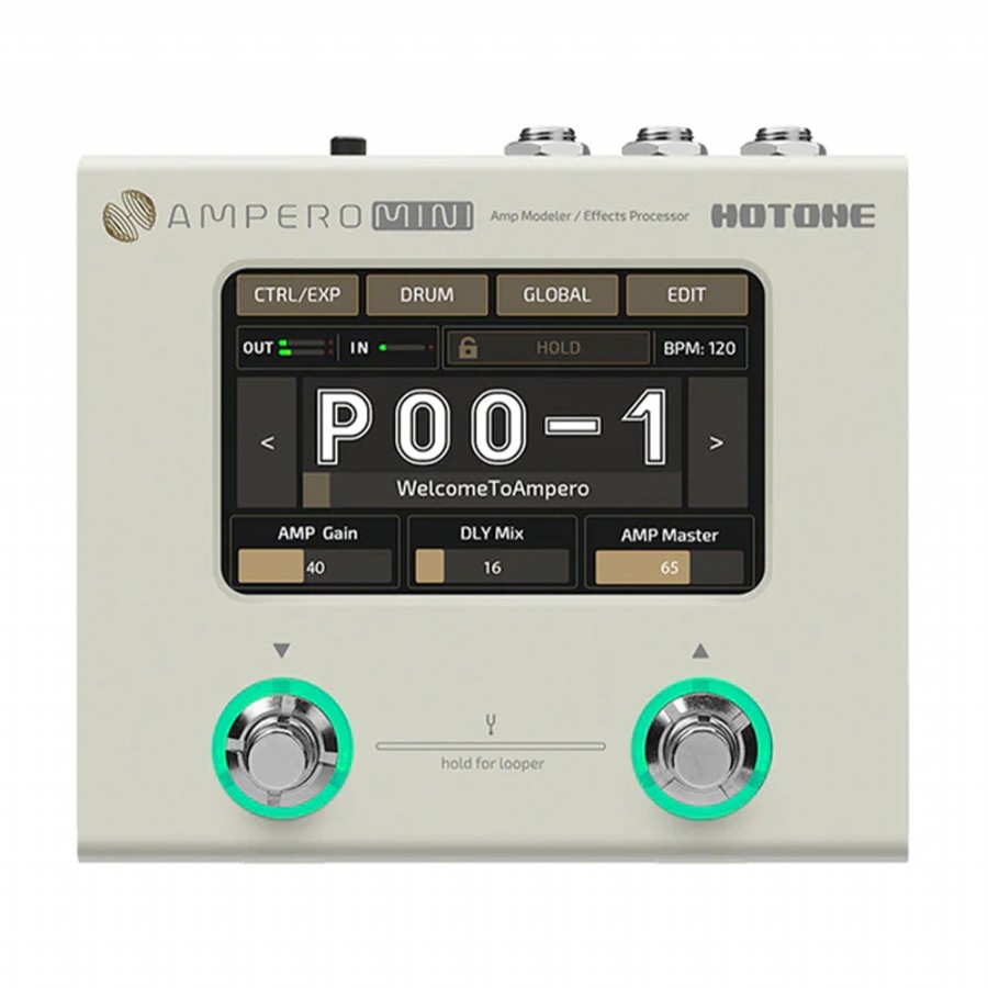 Hotone MP-50VN Ampero Mini Vanilla Amp Modeler Effects Processor 9V Adaptör Dahil