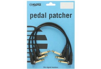 Klotz PP-AJJ0015 - 3lü Açılı Altın Uçlu 15cm Pedal Patch Kablosu