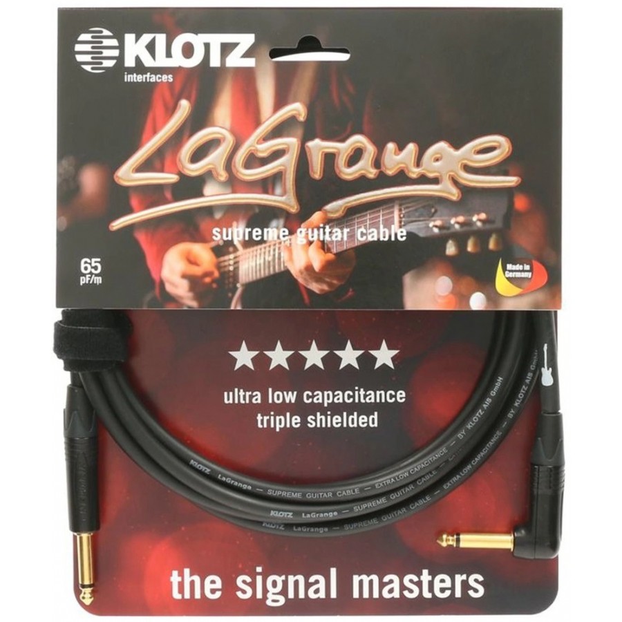 Klotz LA-GPR0300 Grange Neutrik Altın Açılı Uçlu Enstrüman Kablosu - 3 metre