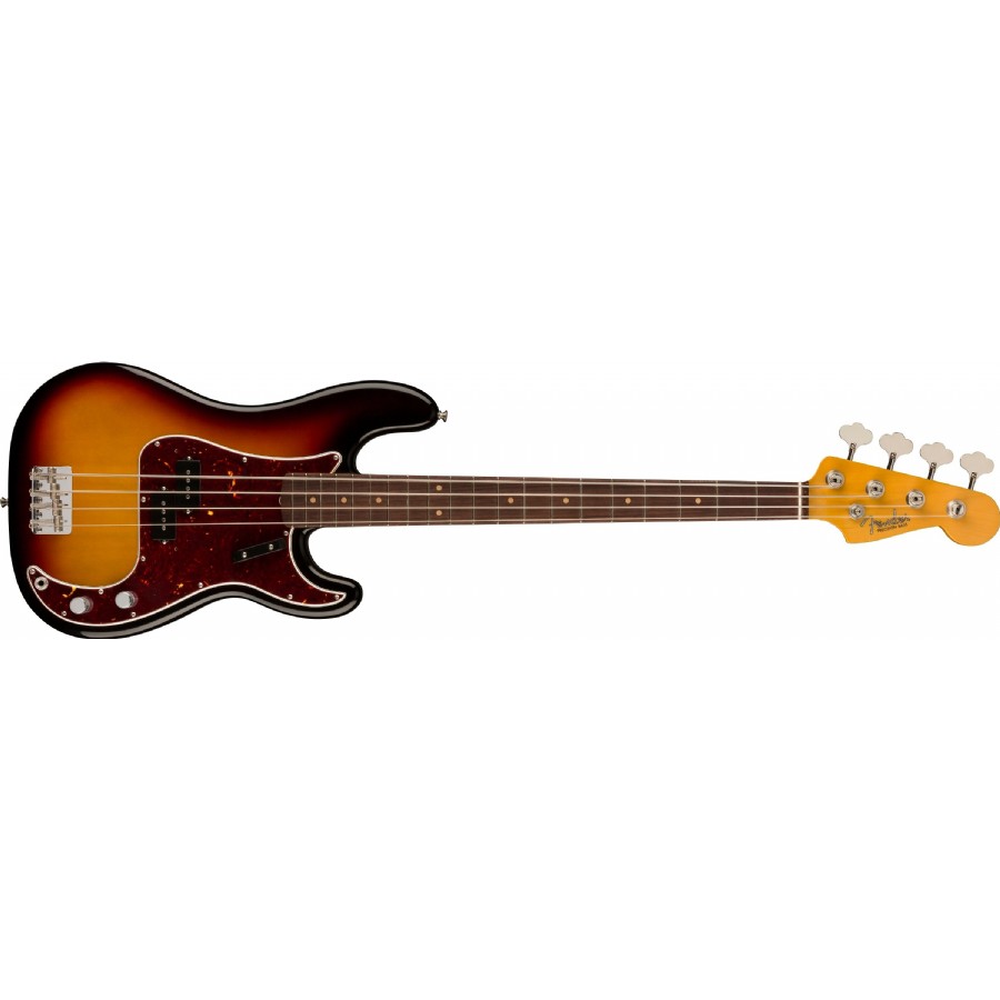 Fender American Vintage II 1960 Precision Bass 3-Color Sunburst - Slab Rosewood Bas Gitar