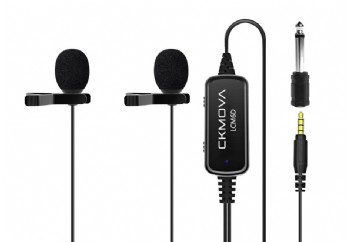 CKMOVA LCM6D Broadcast Quality Dual-head Lavalier Microphone for DSLR - 2'li Condenser Yaka Mikrofonu