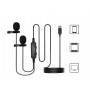 CKMOVA LCM 2CD Dual-head Lavalier Microphone for USB Type-C Devices 2'li Condenser Yaka Mikrofonu