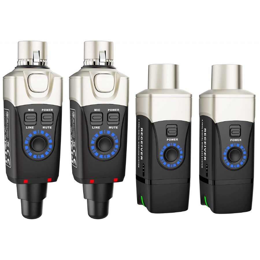 Xvive U3D Dual Wireless System For Audio Dinamik Mikrofonlar & Monitörler için XLR Takılabilir Wireless / Kablosuz Alıcı / Verici Sistemi