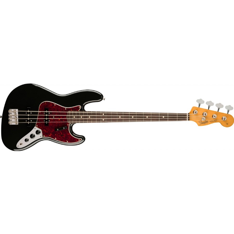 Fender Vintera II 60s Jazz Bass Black - Slab Rosewood Bas Gitar