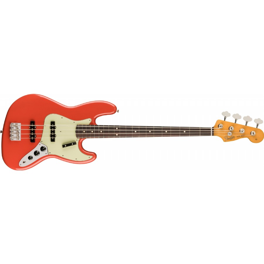 Fender Vintera II 60s Jazz Bass Fiesta Red - Slab Rosewood Bas Gitar