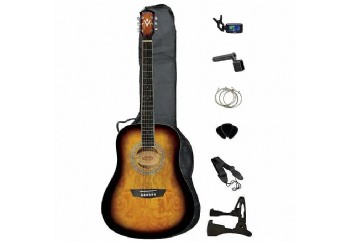 Washburn Premium Acoustic Guitar Pack - WSHAGPAKQTTB - Akustik Gitar Paketi