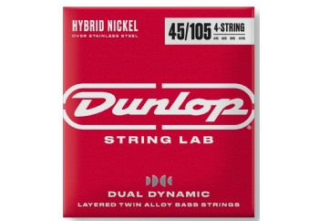 Jim Dunlop DBHYN45105 Dual Dynamic Layered Twin Alloy Hybrid Wound Nickel Bass Strings Takım Tel -  Bas Gitar Teli 45-105