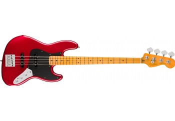 Fender American Ultra II Jazz Bass Sinister Red - Quartersawn Maple -  Bas Gitar