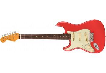 Fender American Vintage II 1961 Stratocaster Left-Hand Fiesta Red - Slab Rosewood - Solak Elektro Gitar