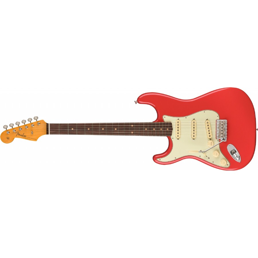 Fender American Vintage II 1961 Stratocaster Left-Hand Fiesta Red - Slab Rosewood Solak Elektro Gitar