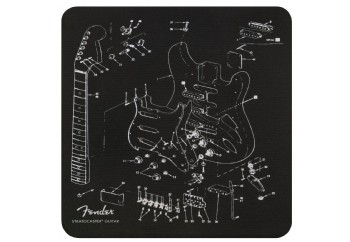 Fender Exploded Strat Black and White - Mousepad