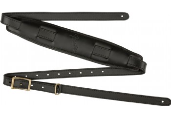 Fender Mustang Leather Saddle Straps - Long Black - Gitar Askısı